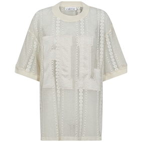 Haute L'Amitie Rough Lace Team T-shirt, Off-white